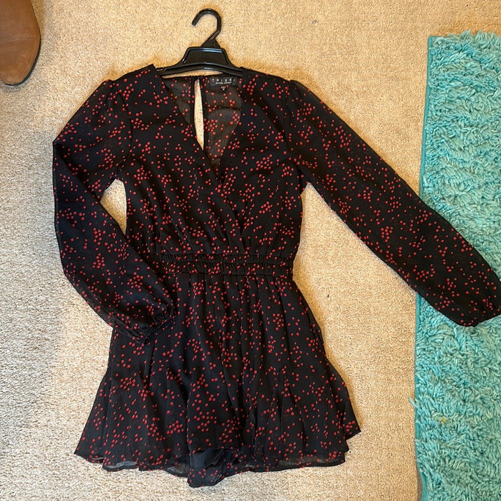Black and red romper size small